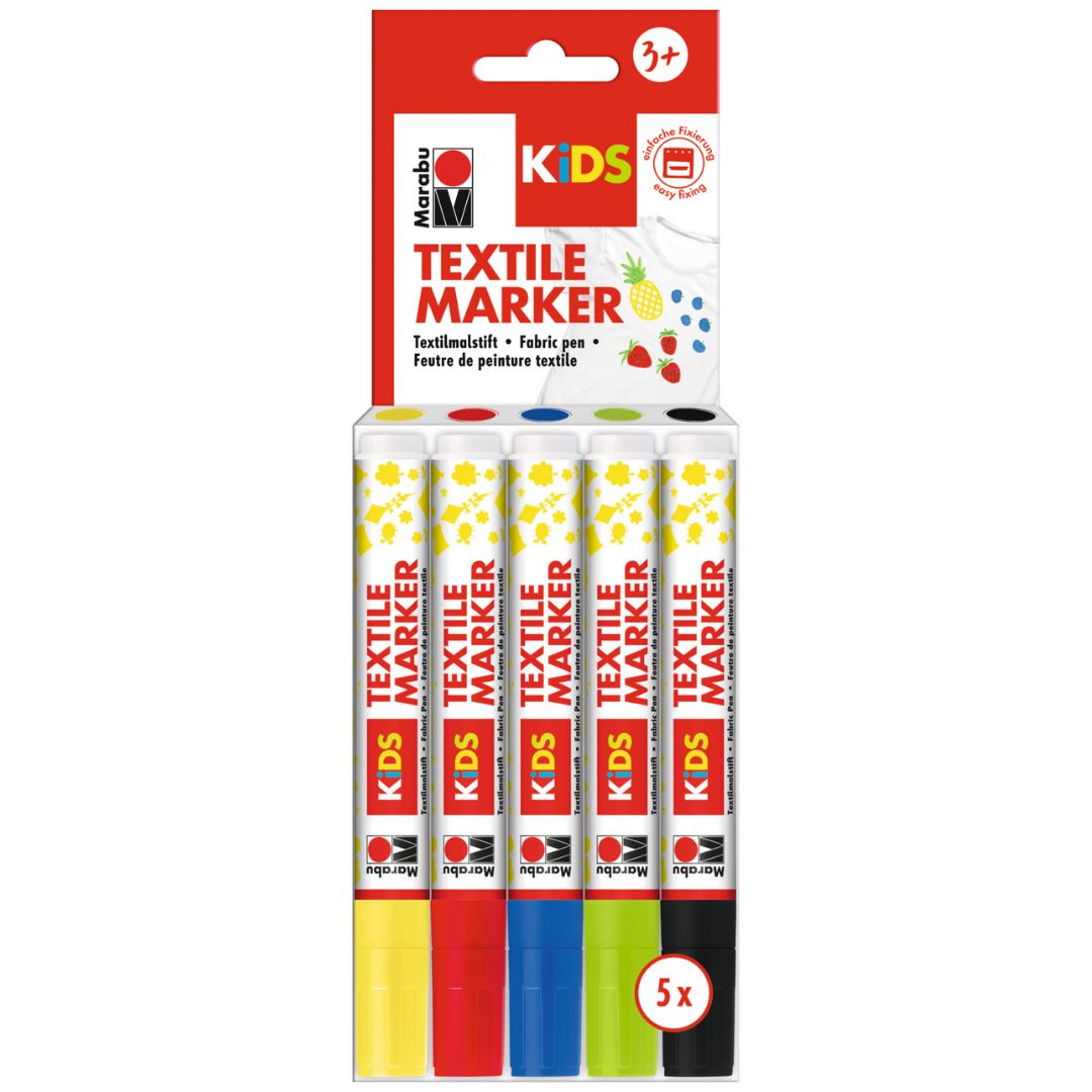 Marabu Kids Textile Marker A Pack Of 5pcs