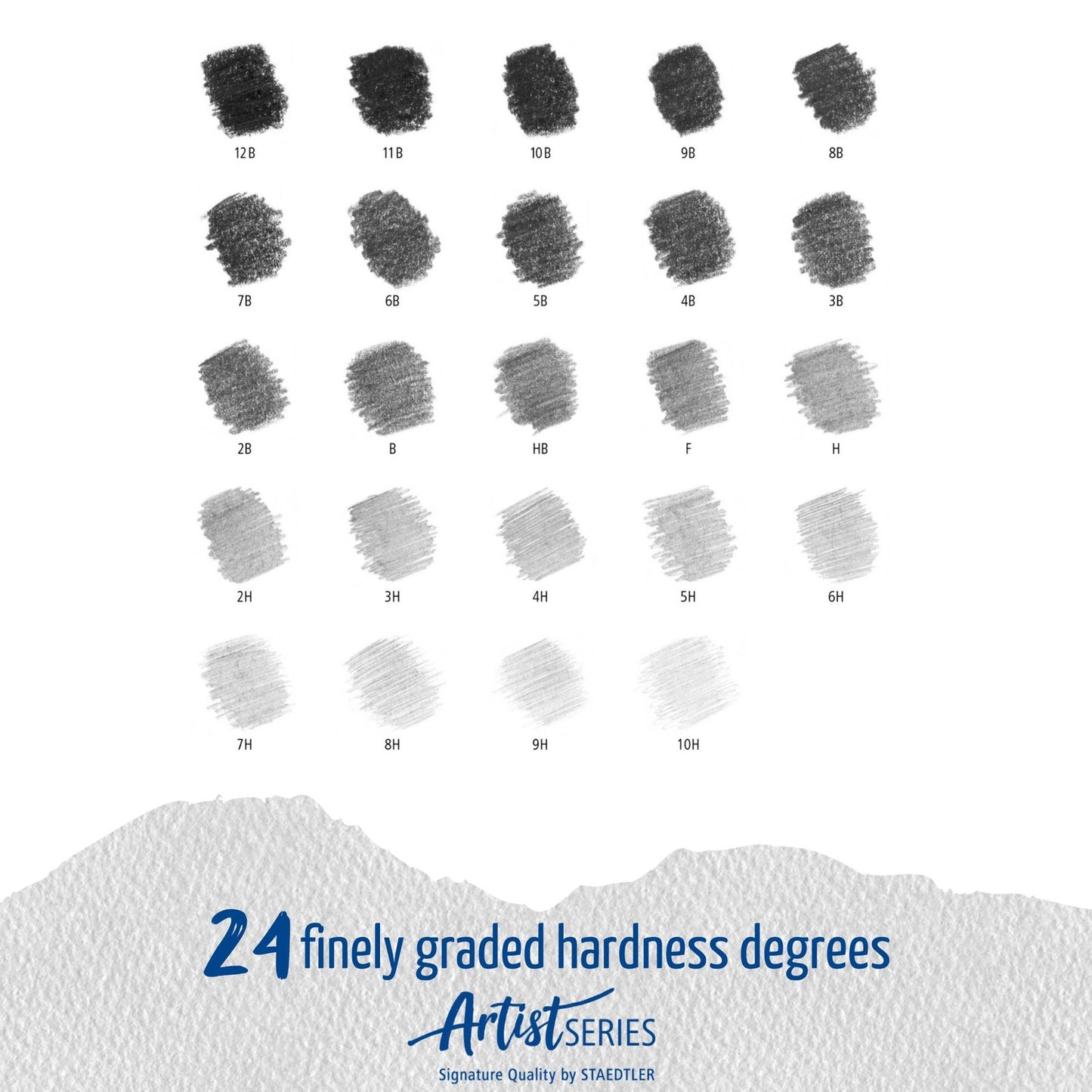 Staedtler - Artist Series - Mars Lumograph - Drawing Pencil A Tin Of 24pcs
