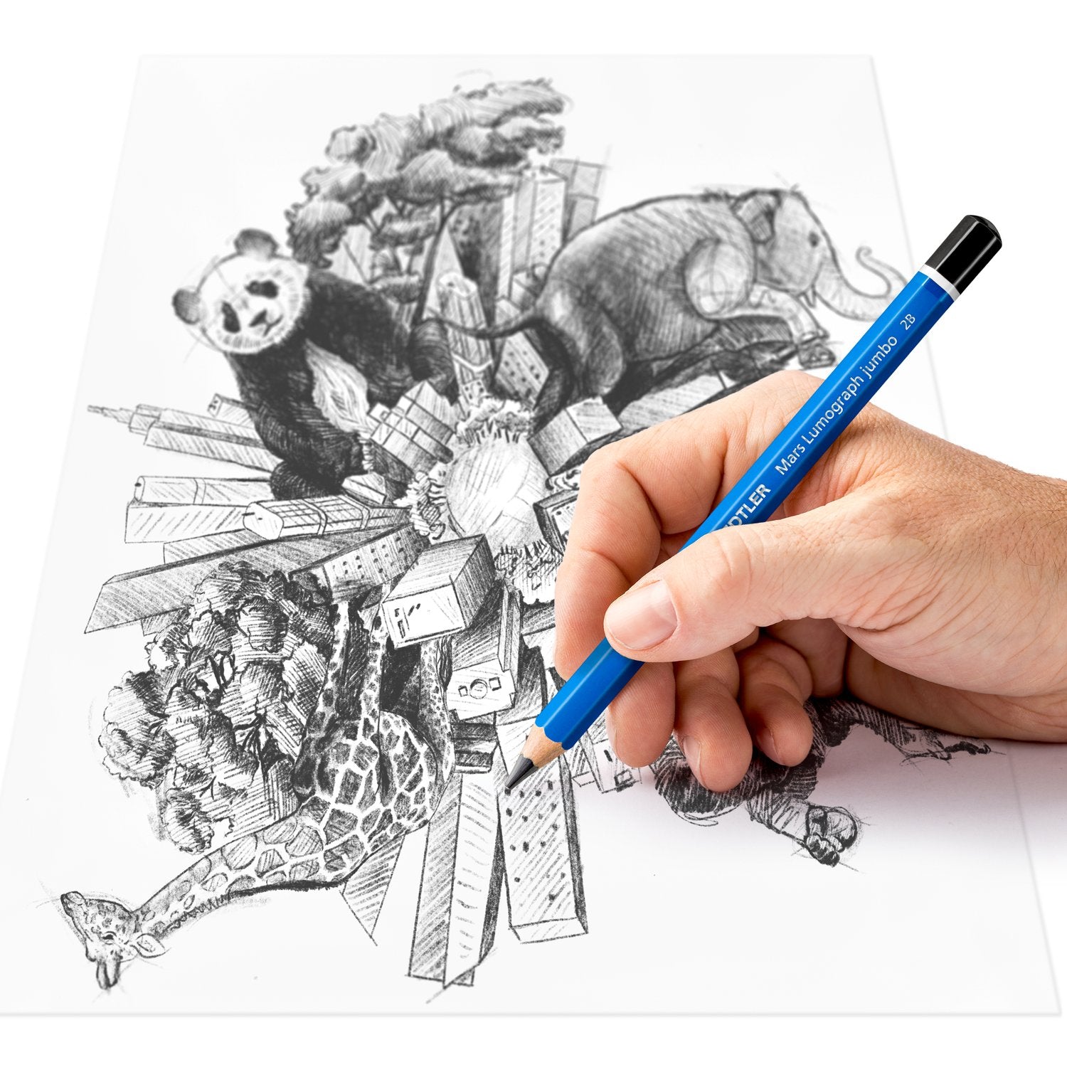 Staedtler - Artist Series - Mars Lumograph - Jumbo Drawing Pencil A Pack Of 5pcs