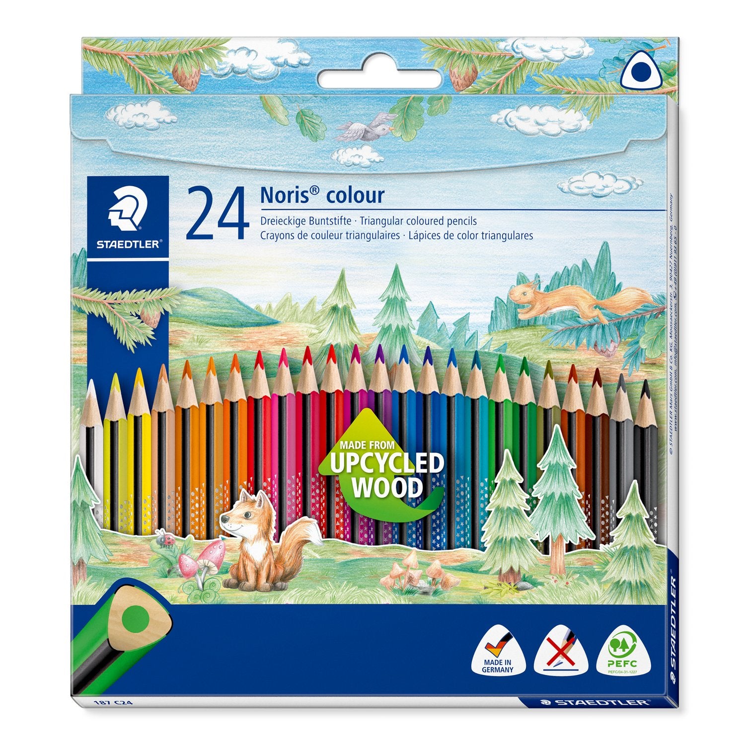 Staedtler Noris 187 Triangular Coloured Pencils A Pack Of 24pcs