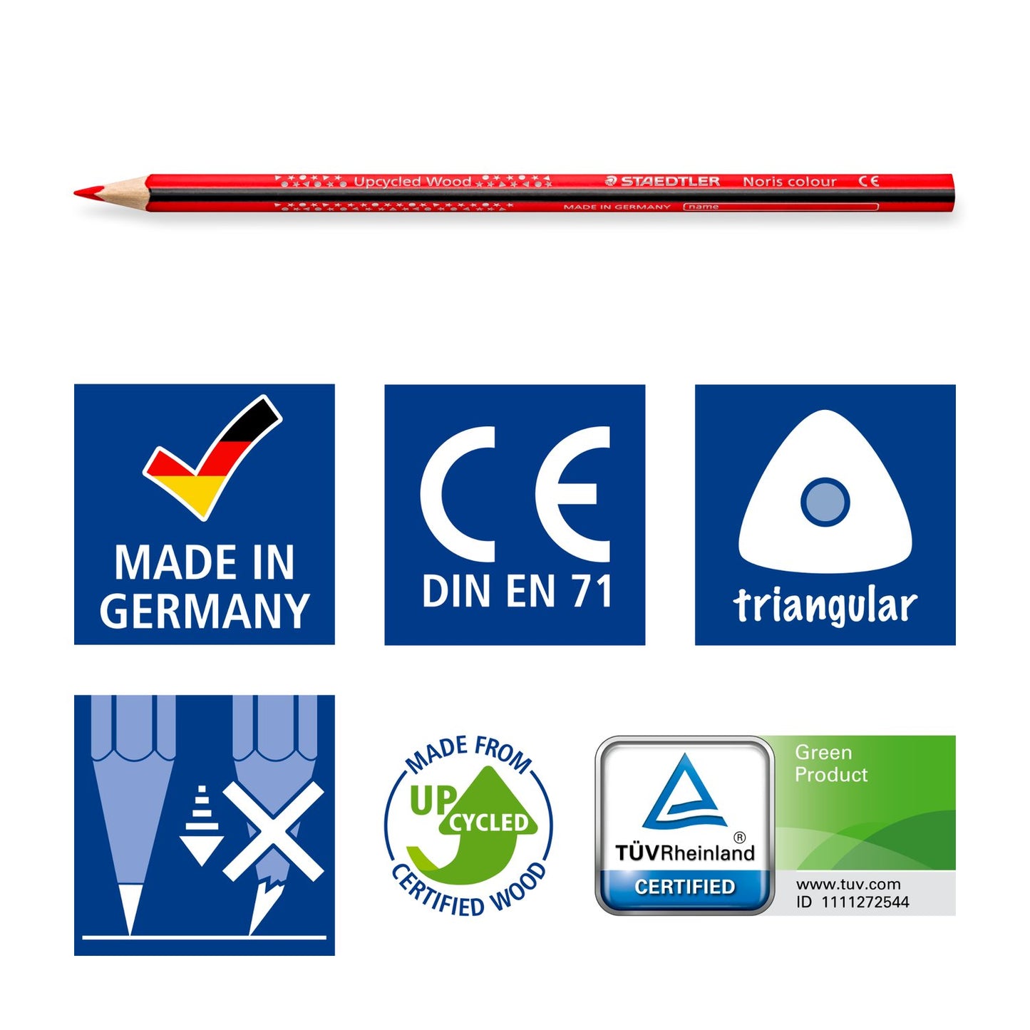 Staedtler Noris 187 Triangular Coloured Pencils A Pack Of 24pcs