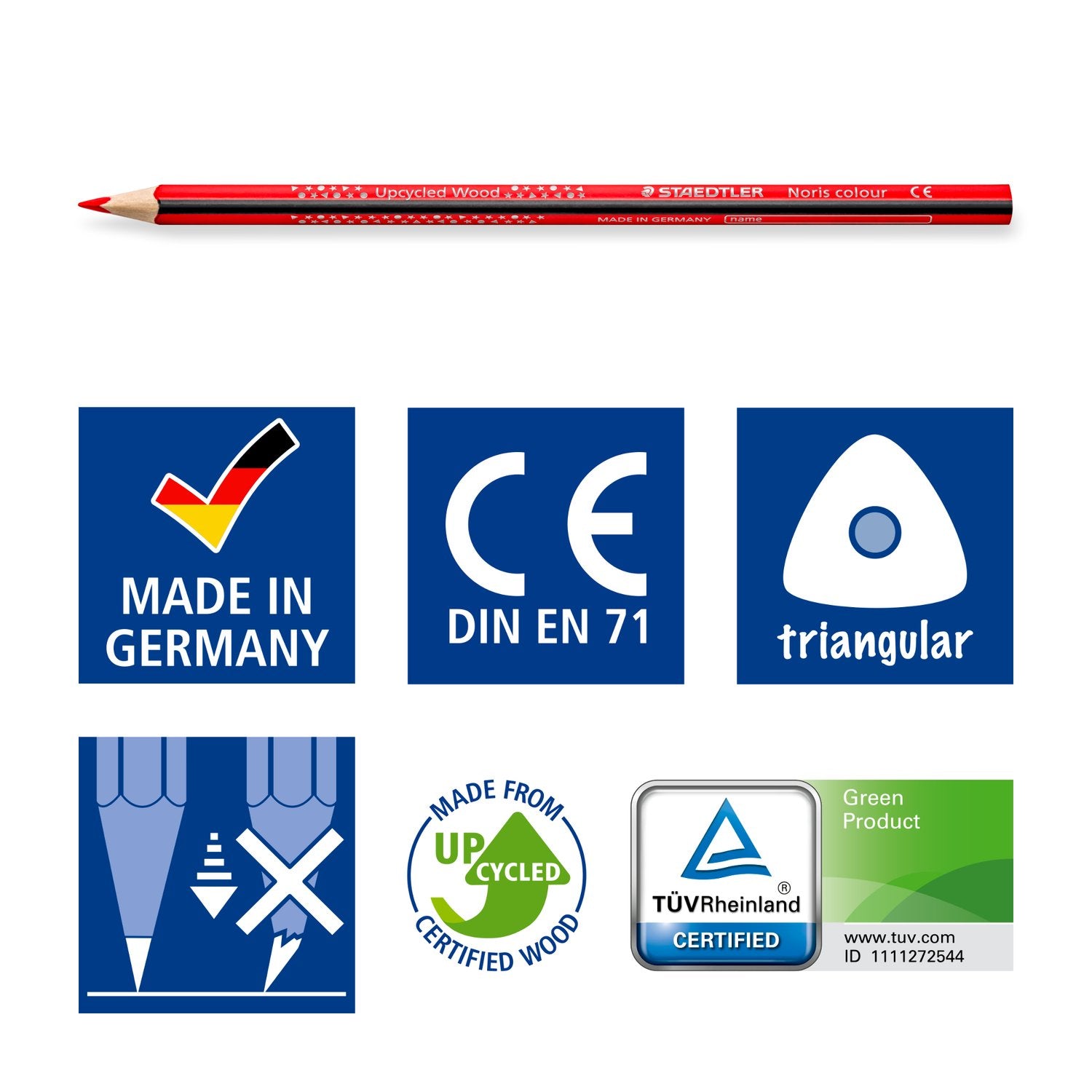 Staedtler Noris 187 Triangular Coloured Pencils A Pack Of 24pcs