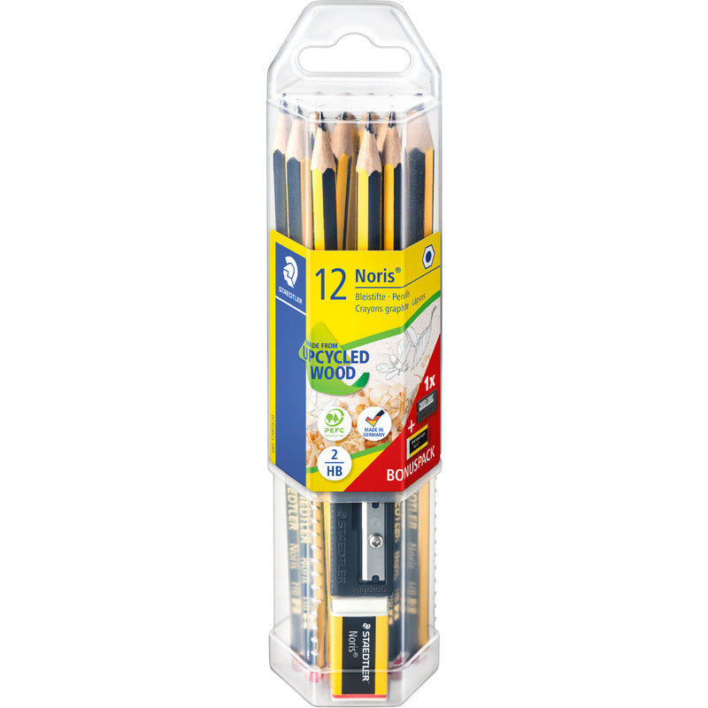 12 Staedtler pencils + Eraser + Sharpener