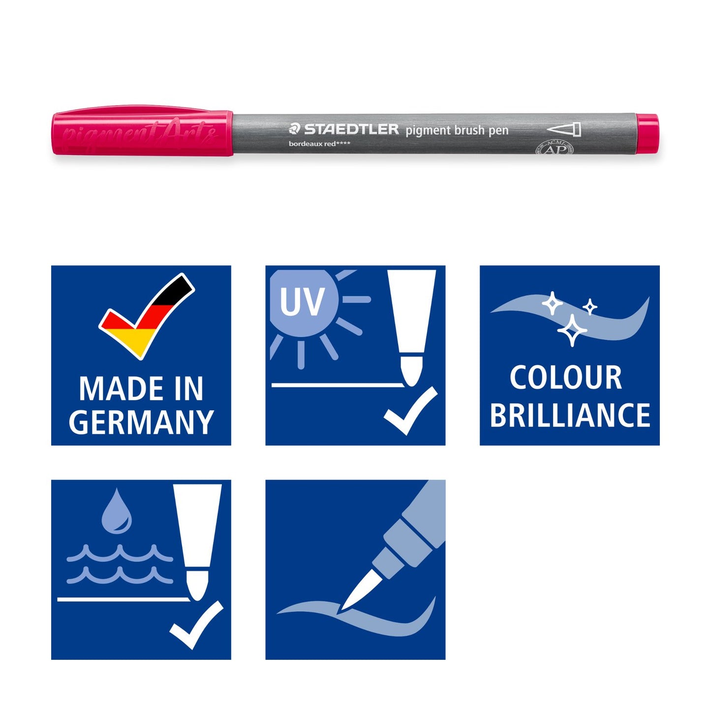 Staedtler - Artist Series - Pigment Brush Pen A Set Of 12pcs - Pastel Colours