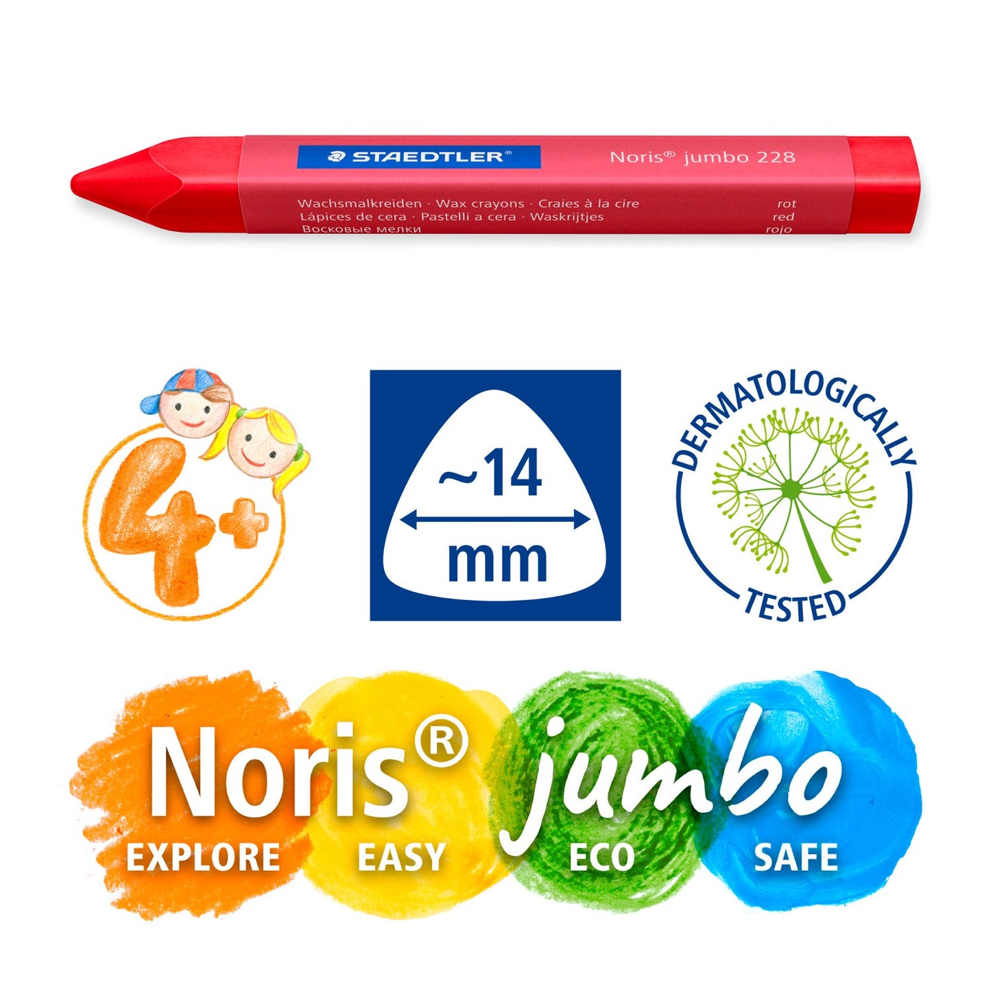 Staedtler - Noris - Jumbo Wax Crayons A Pack Of 9pcs