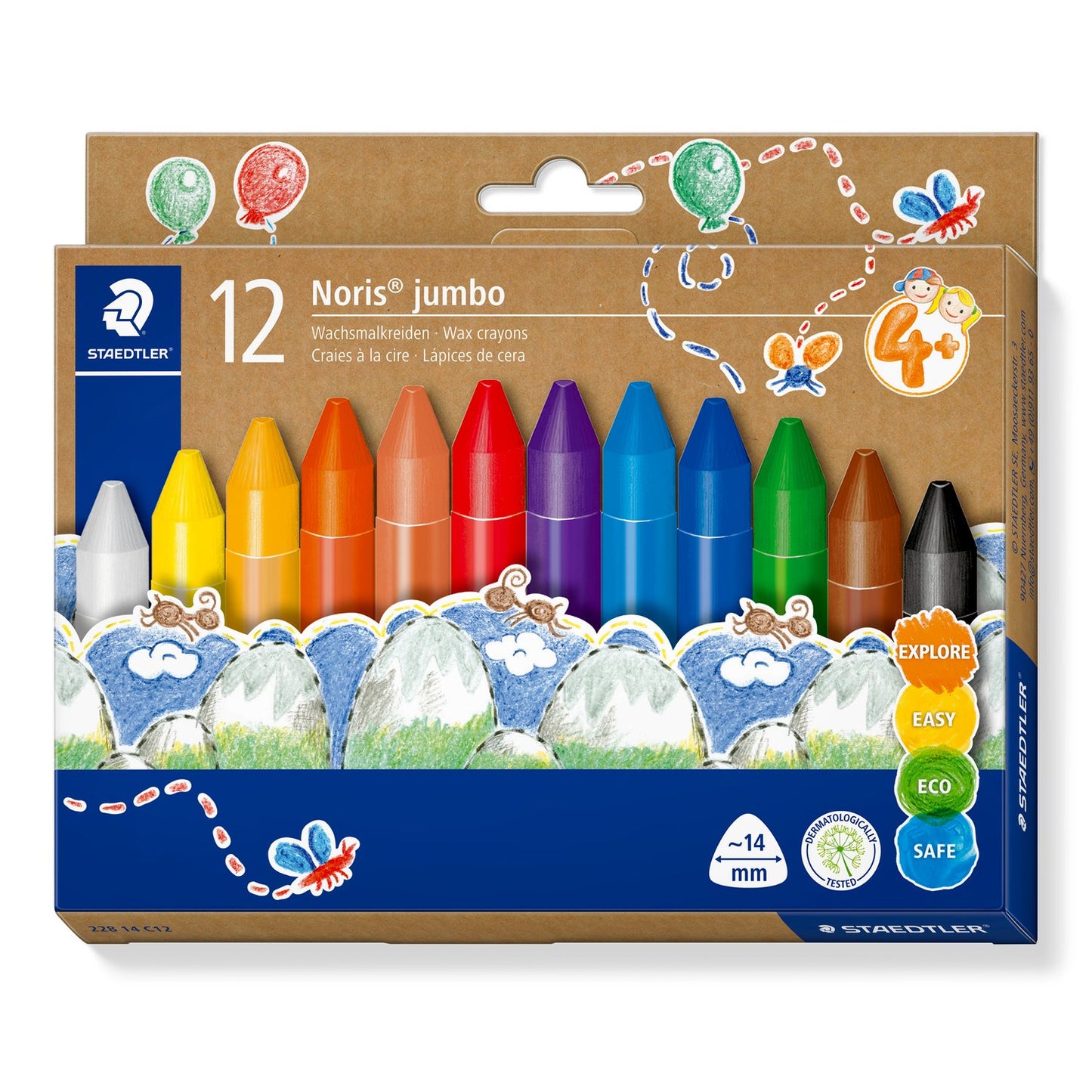 Staedtler - Noris - Jumbo Wax Crayons A Pack Of 12pcs