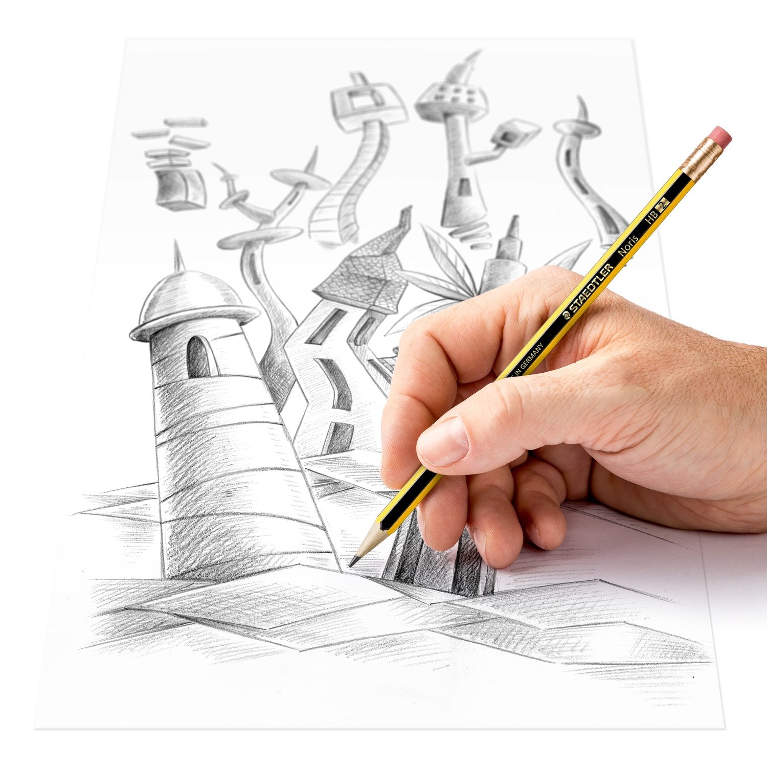 Staedtler - Noris - Graphite Pencil HB2 With Eraser