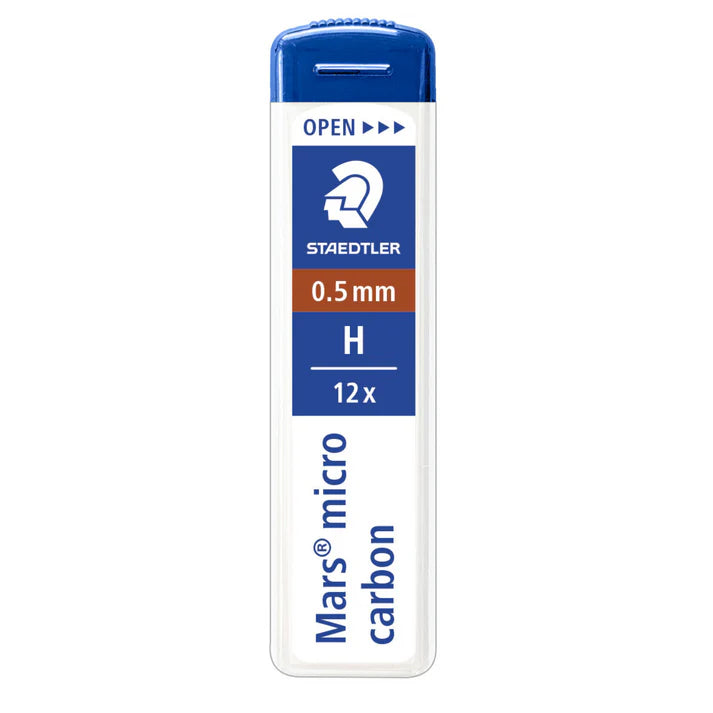 Staedtler Mars Micro Carbon Mechanical Pencil Leads A Pack Of 12pcs - 0.5mm H