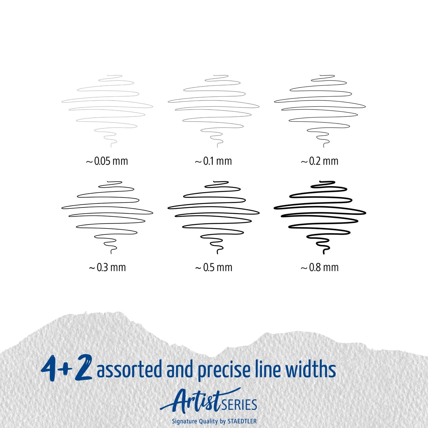 Staedtler - Artist Series - Pigment Liner A Set Of 6pcs