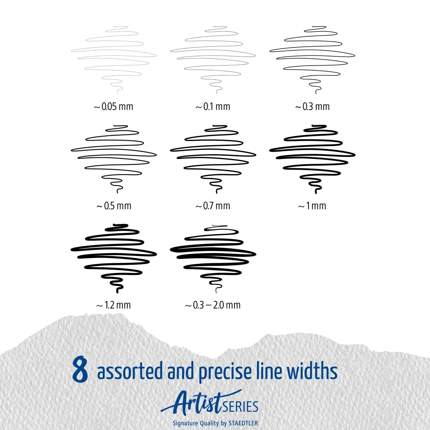 Staedtler - Artist Series - Pigment Liner A Set Of 8pcs