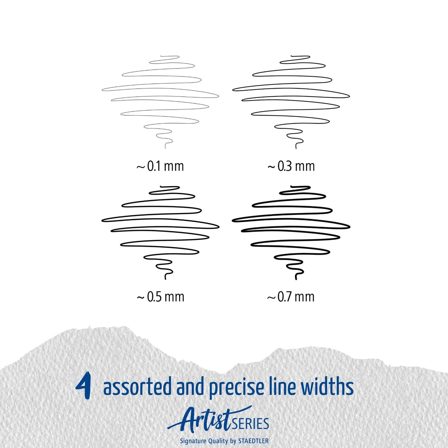 Staedtler - Artist Series - Pigment Liner A Set Of 4pcs