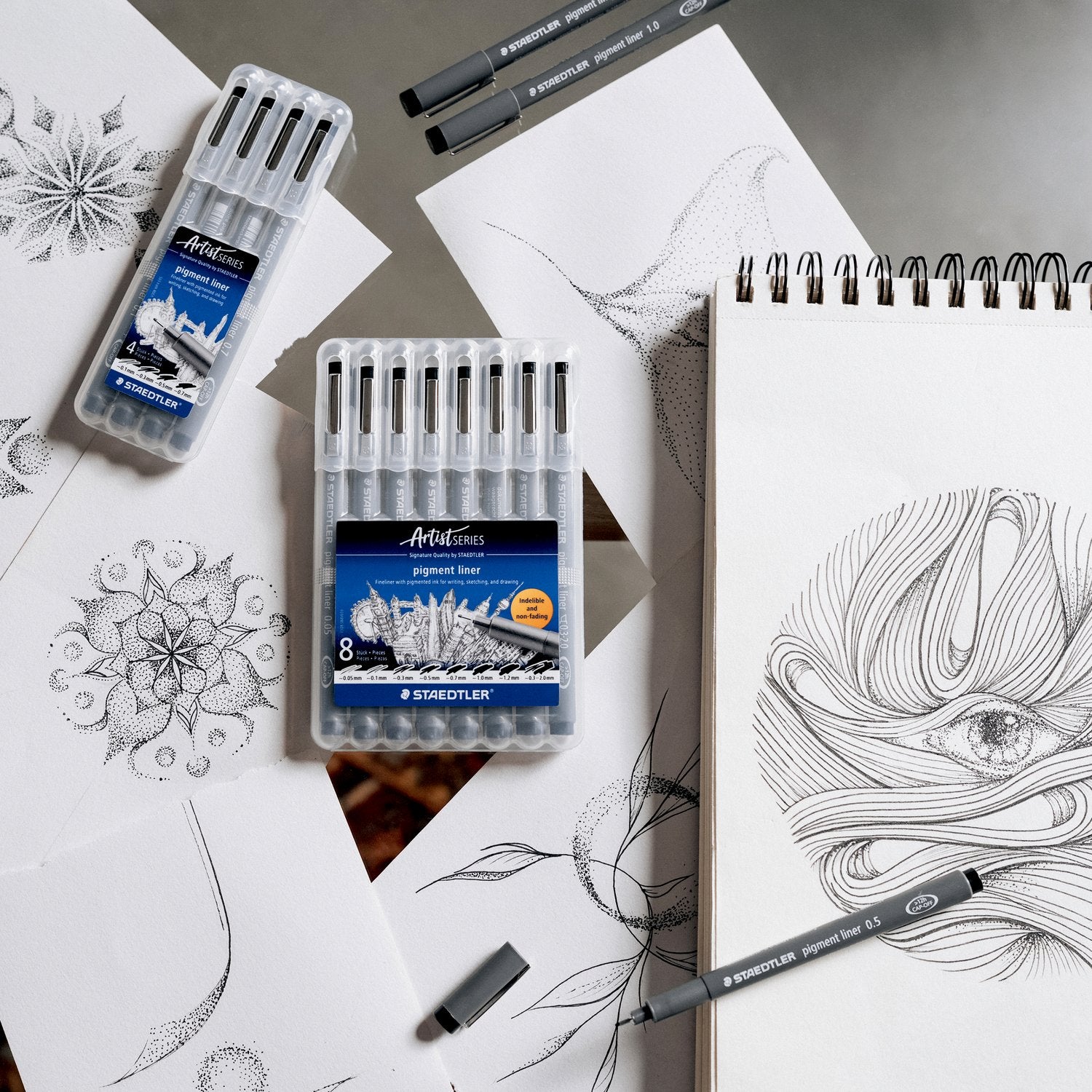 Staedtler - Artist Series - Pigment Liner A Set Of 4pcs