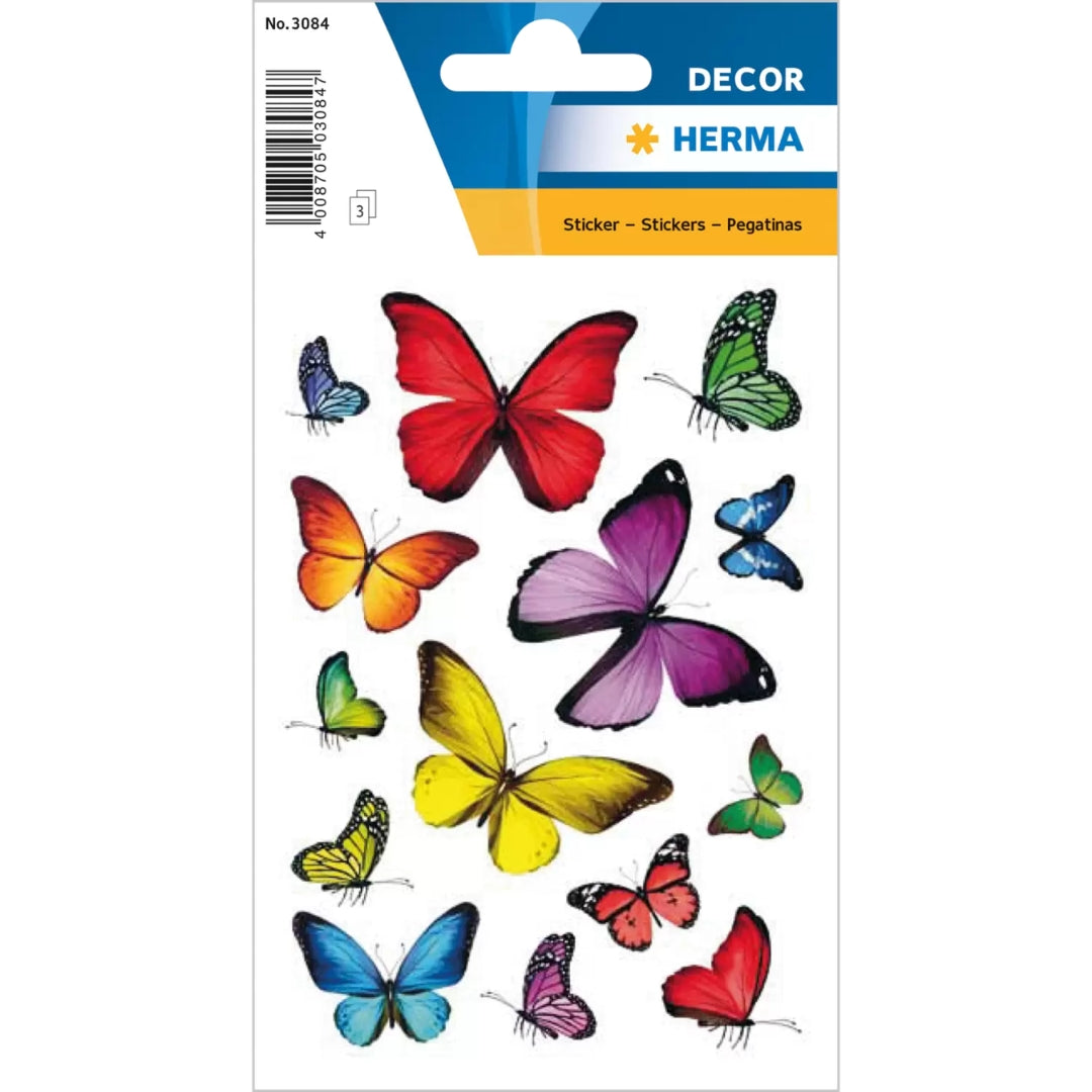 Herma Stickers A Pack Of 3 Sheets - Butterflies