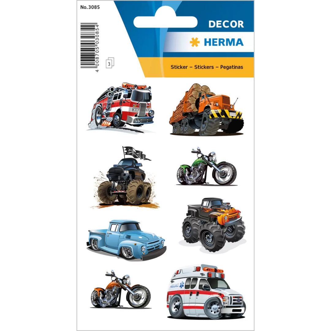 Herma Stickers A Pack Of 3 Sheets - American Cars