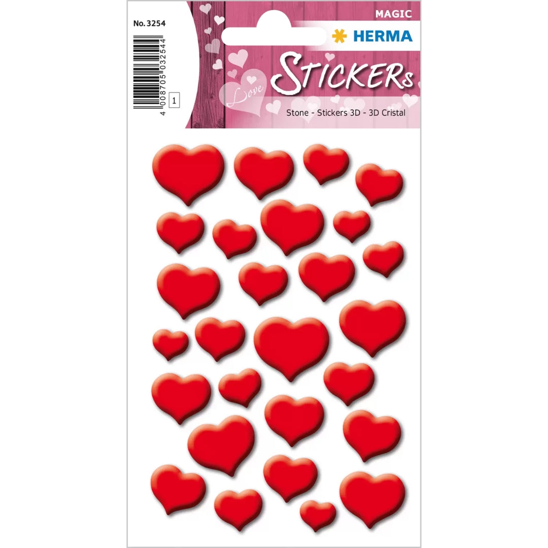 Herma Stickers A Pack Of 1 Sheet - Red Hearts