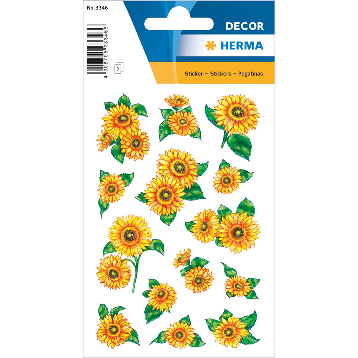 Herma Sunflowers Stickers A Pack Of 2 Sheets