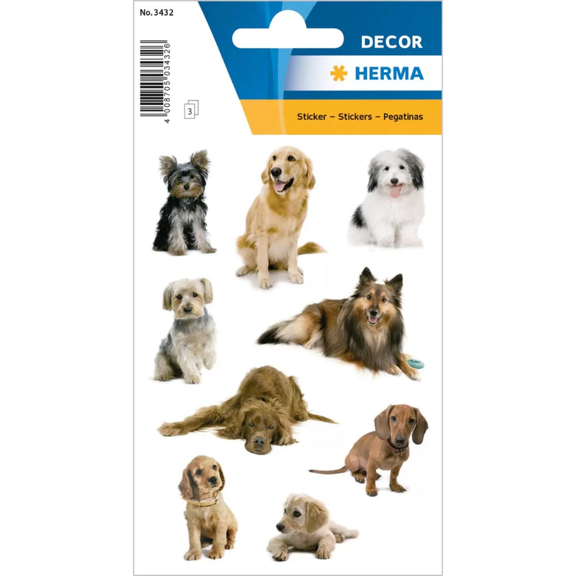 Herma Stickers A Pack Of 3 Sheets - Dogs