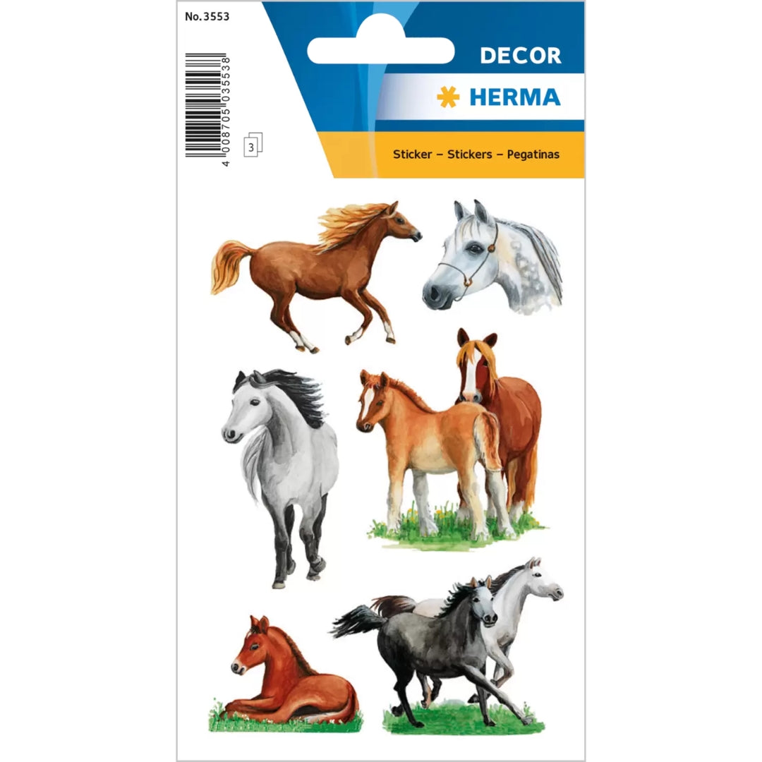 Herma Stickers A Pack Of 3 Sheets - Horses