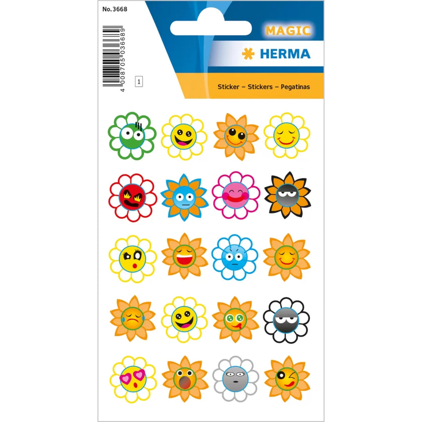 Herma Stickers A Pack Of 1 Sheet - Crazy Suns / Flowers