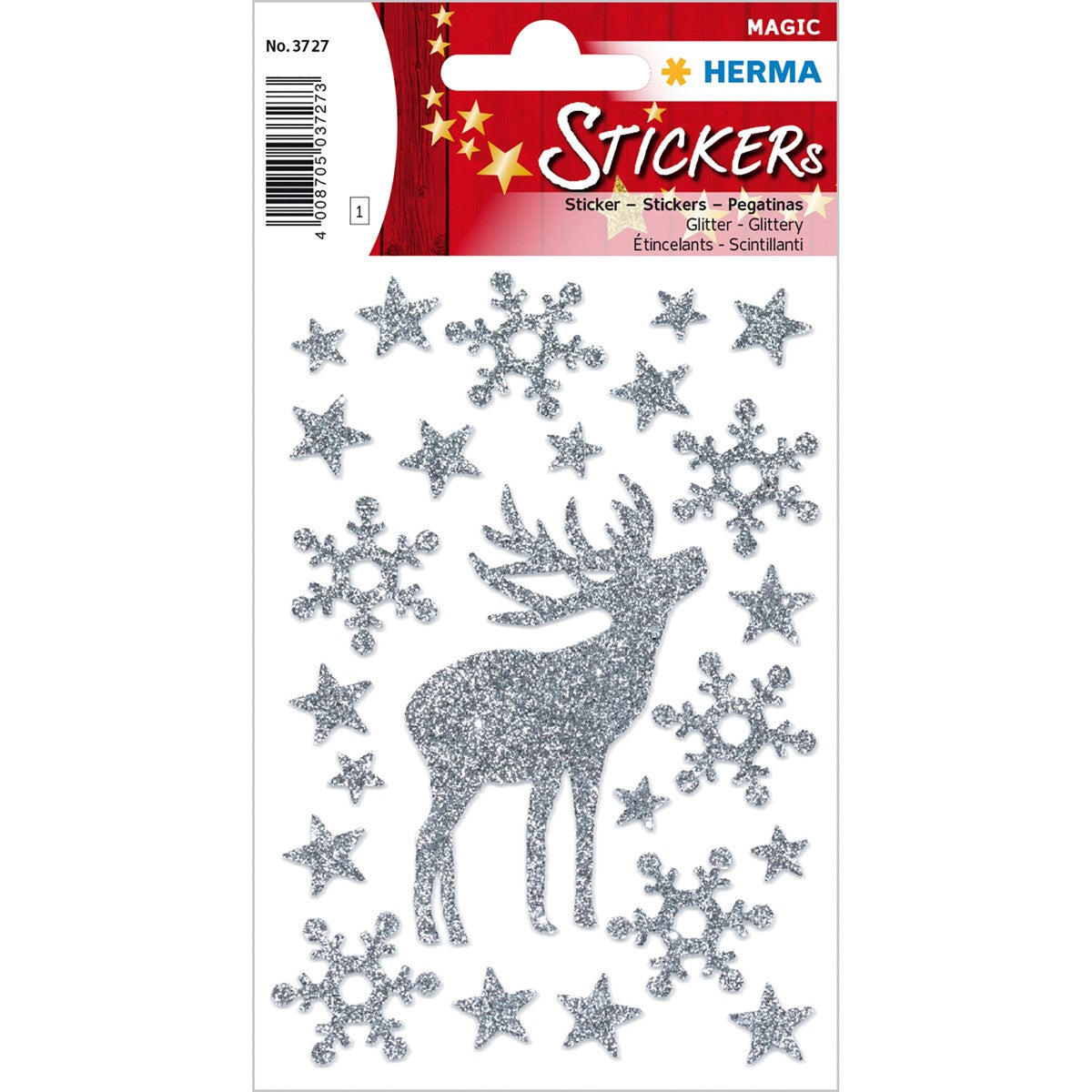 Herma Deer Glittery Stickers A Pack Of 1 Sheet