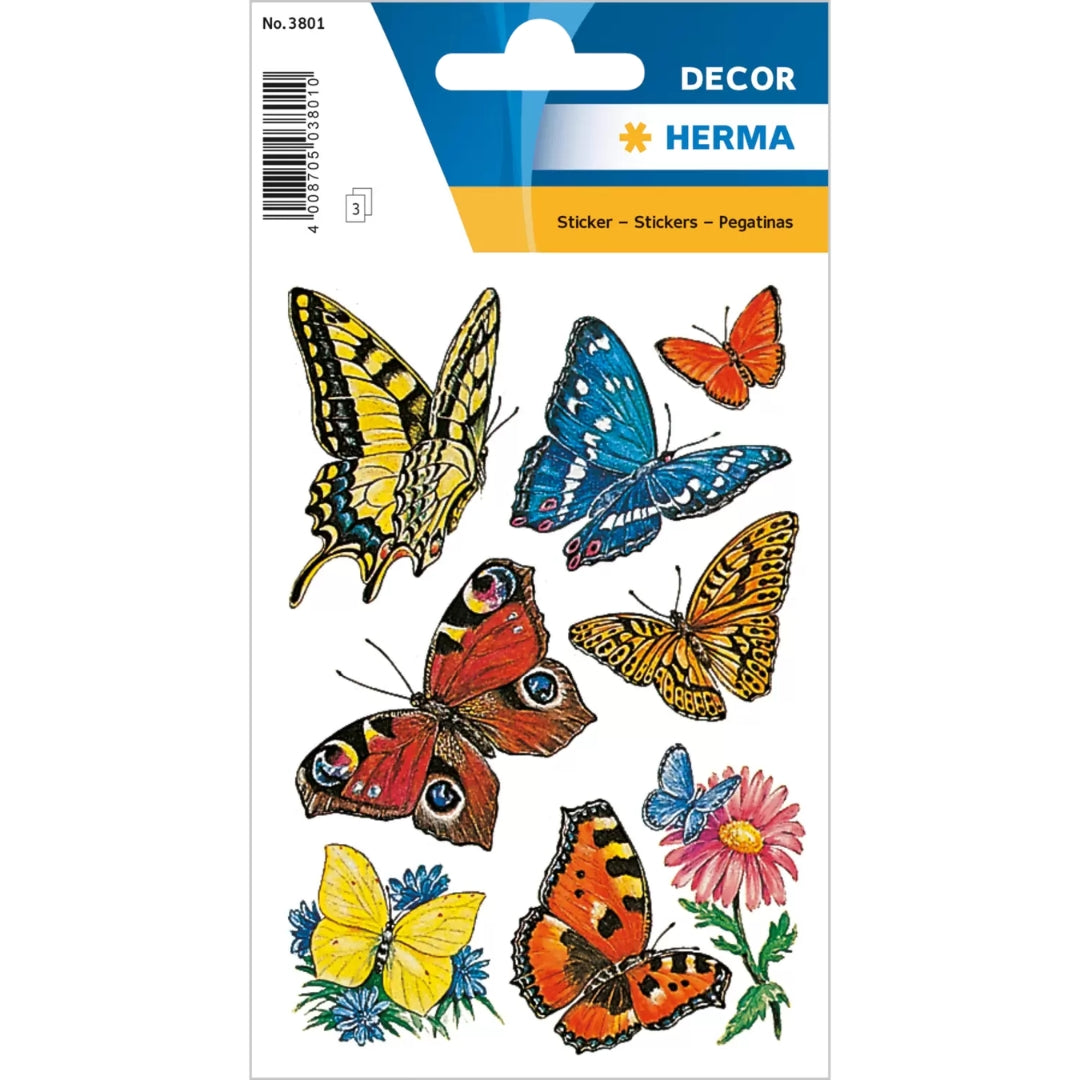 Herma Stickers A Pack Of 3 Sheets - Butterflies