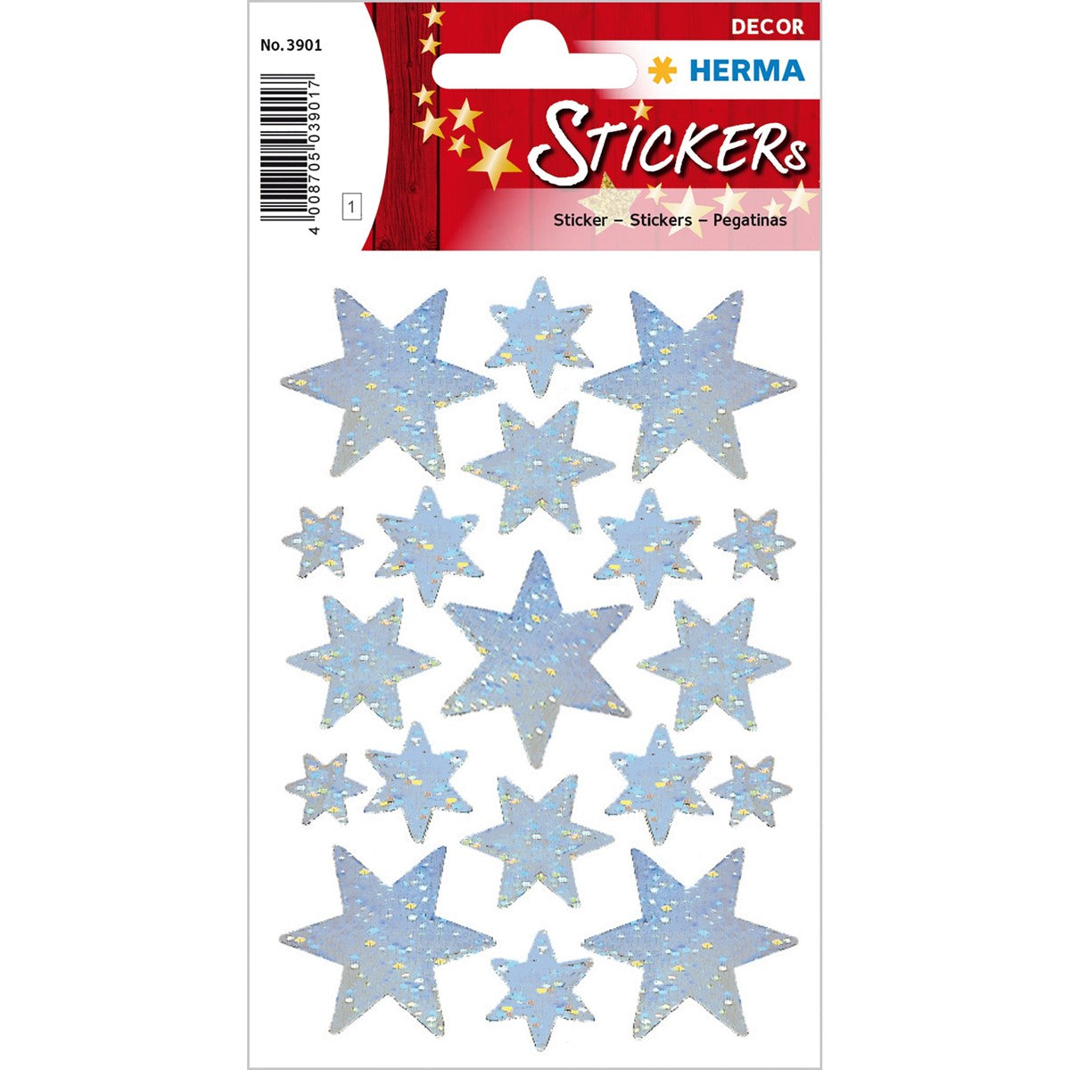 Herma Various Silver Stars Stickers A Pack Of 1 Sheet