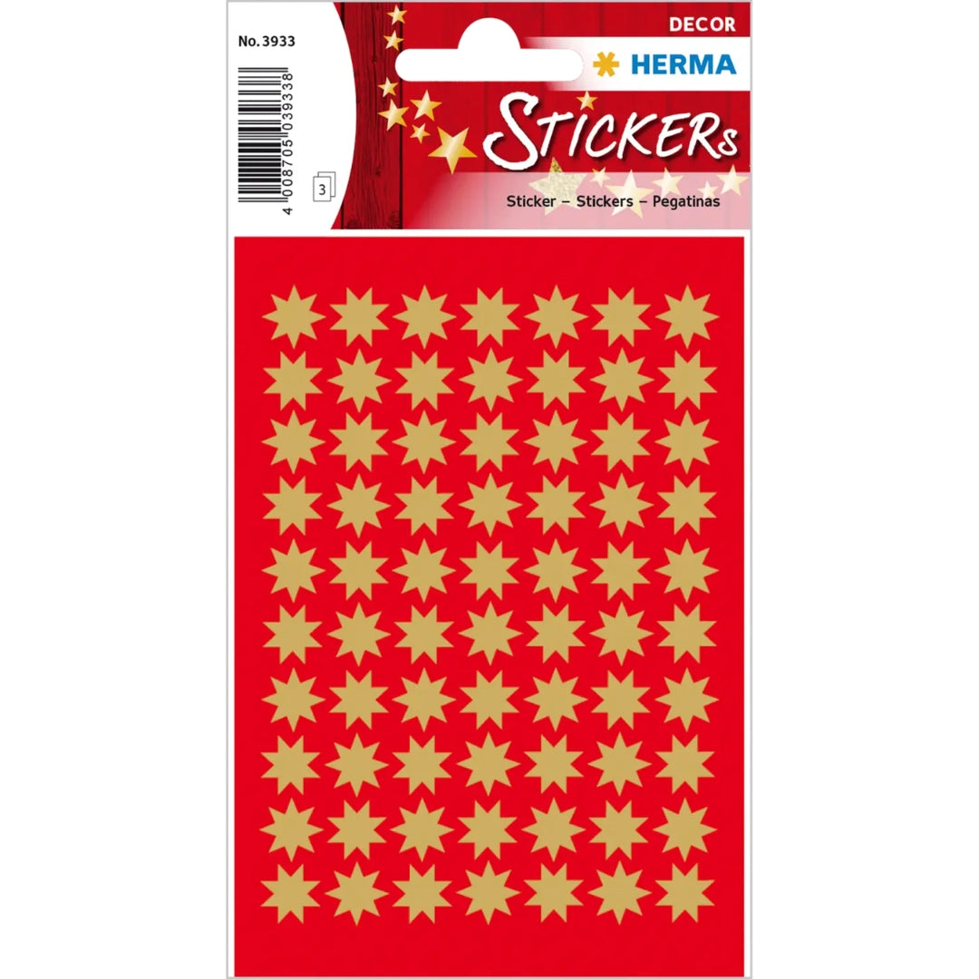 Herma Stickers A Pack Of 3 Sheets - Gold Stars