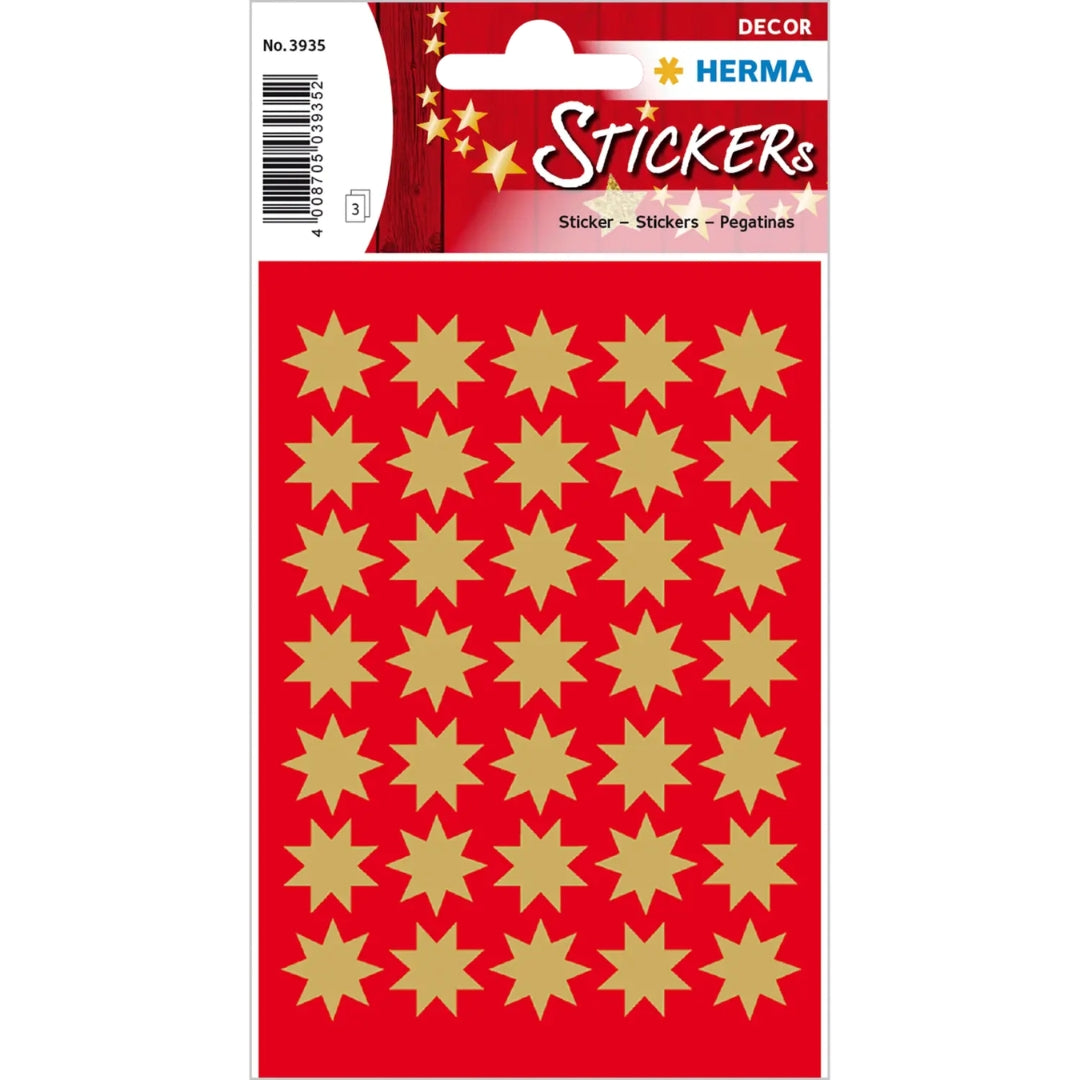 Herma Stickers A Pack Of 3 Sheets - Gold Stars