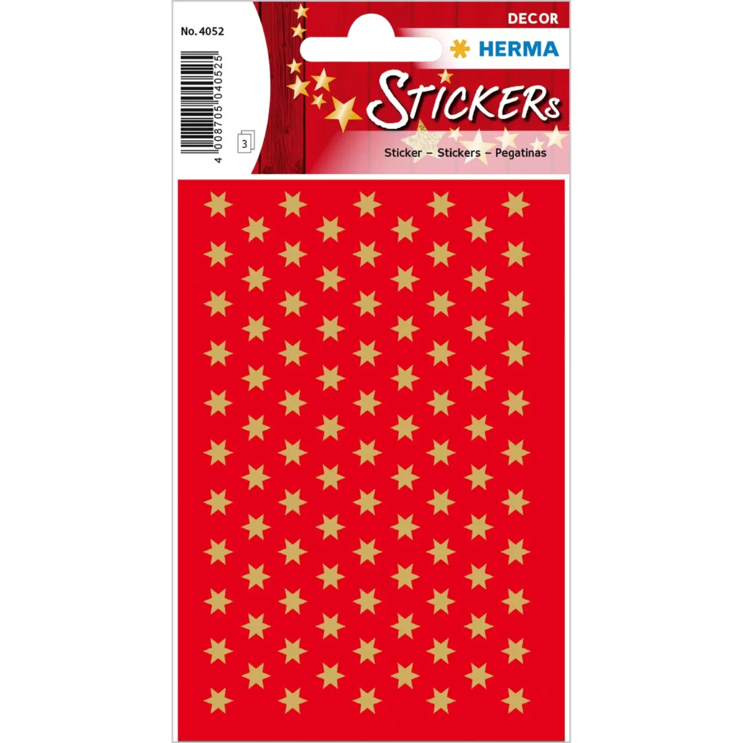 Herma Stickers A Pack Of 3 Sheets - Gold Stars