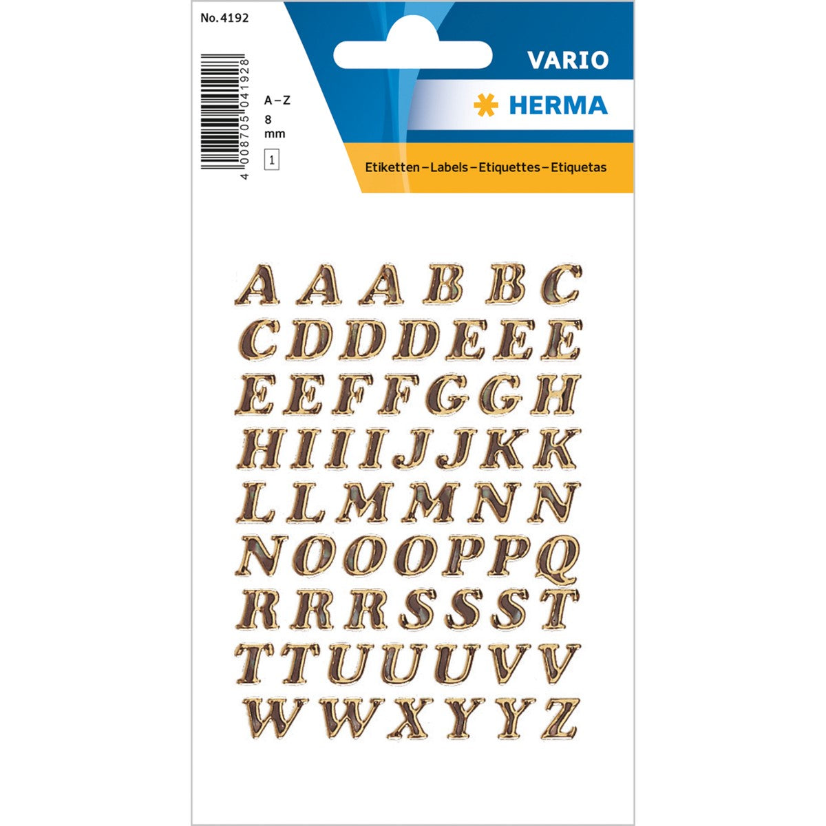 Herma Stickers A Pack Of 1 Sheet - Letters A-Z 8mm