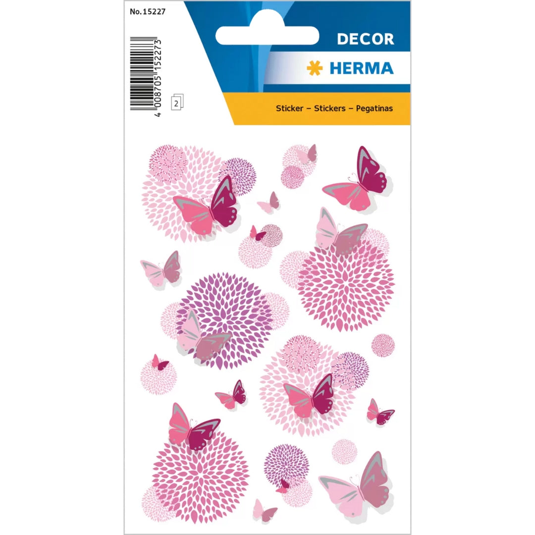 Herma Stickers A Pack Of 2 Sheets - Butterfly Flower