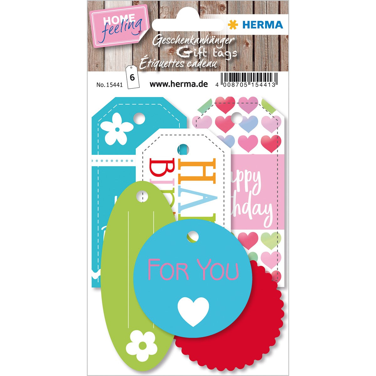 Herma Gift Tags Happy Birthday A Pack Of 6pcs