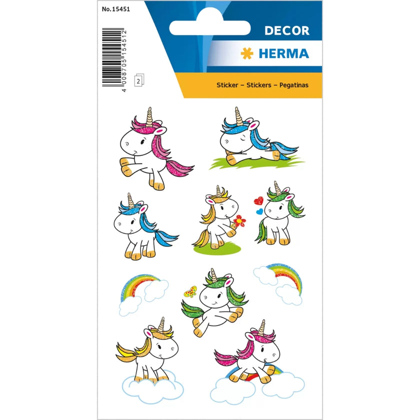 Herma Stickers A Pack Of 2 Sheets - Baby Unicorn