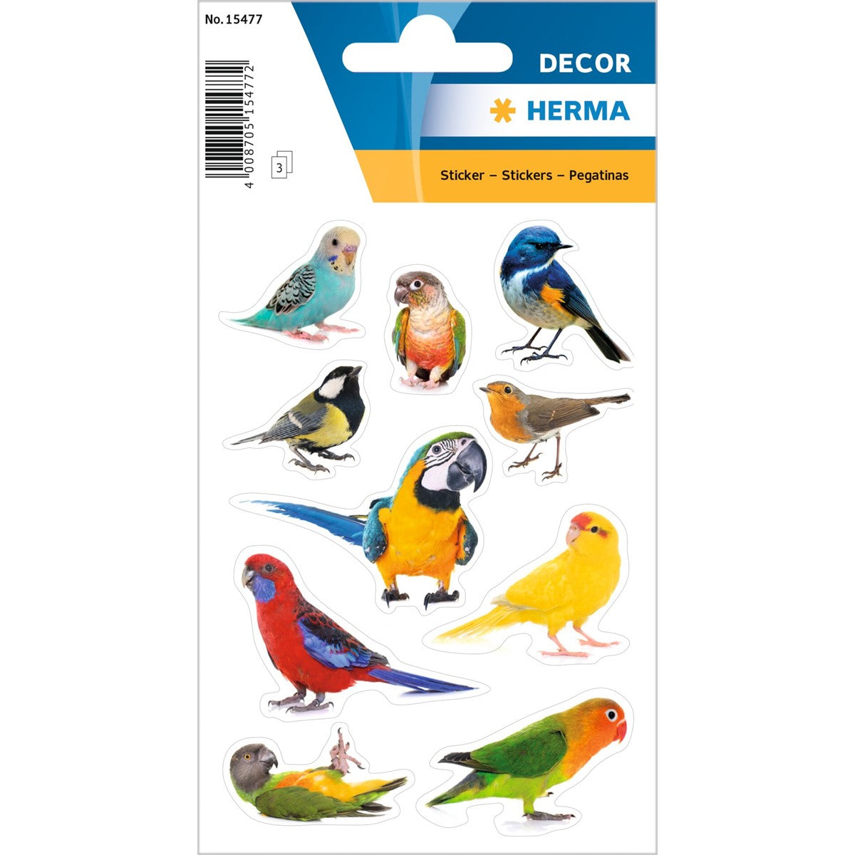 Herma Birds Stickers A Pack Of 3 Sheets