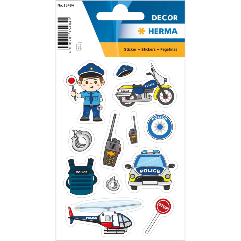 Herma Stickers A Pack Of 3 Sheets - Police