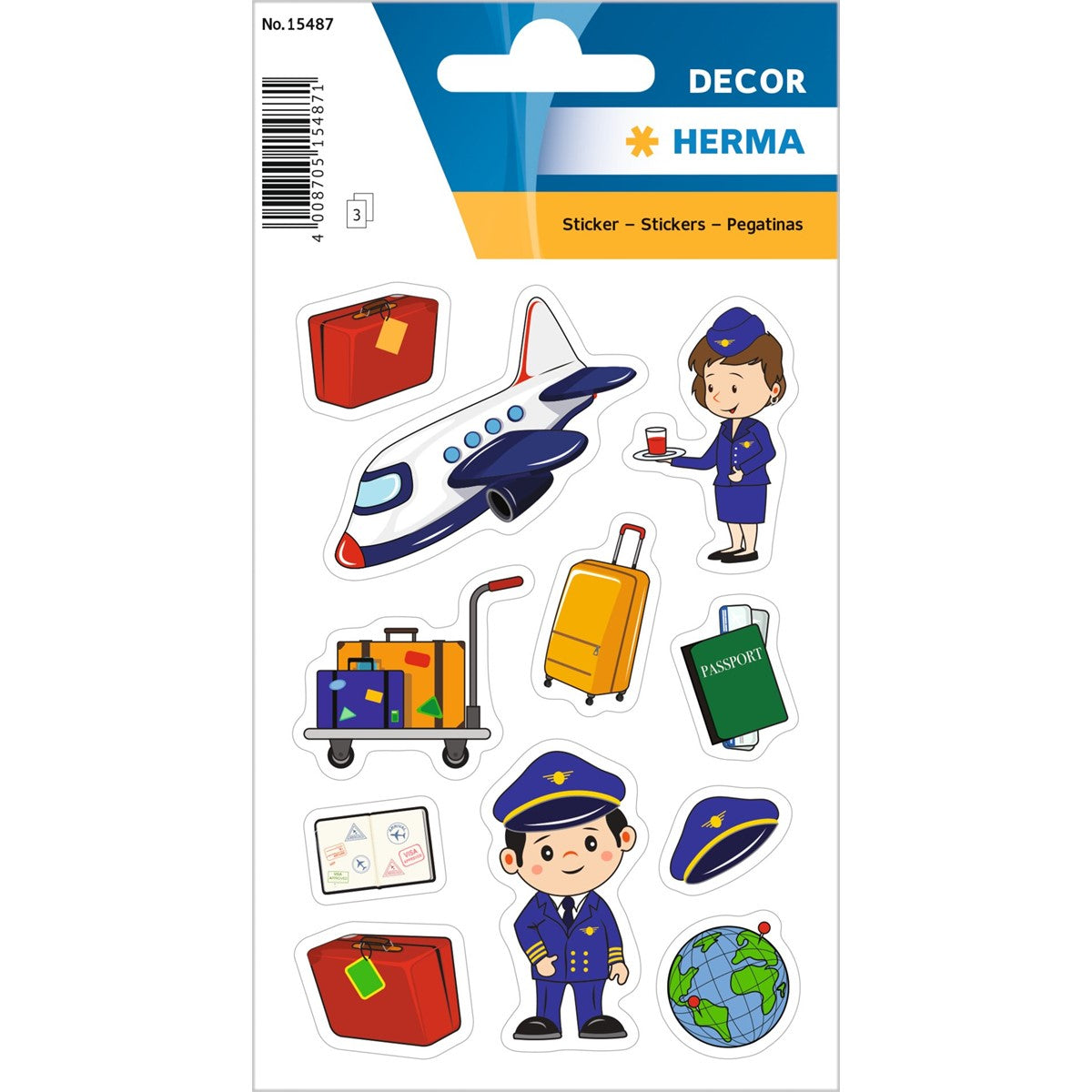 Herma Pilot Stickers A Pack Of 3 Sheets