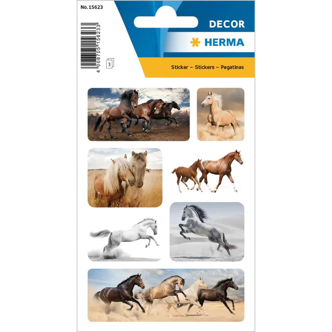 Herma Stickers A Pack Of 3 Sheets - Horses