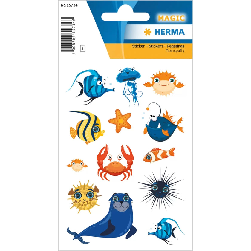 Herma Stickers A Pack Of 1 Sheet - Cheeky Sea Creatures