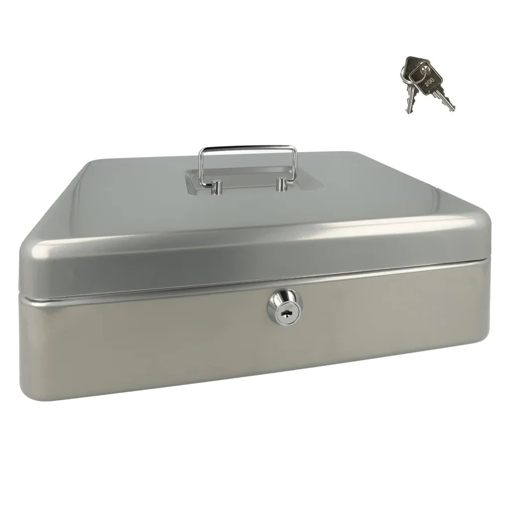 Westcott Cash Box Silver 91 x 301 x 242mm