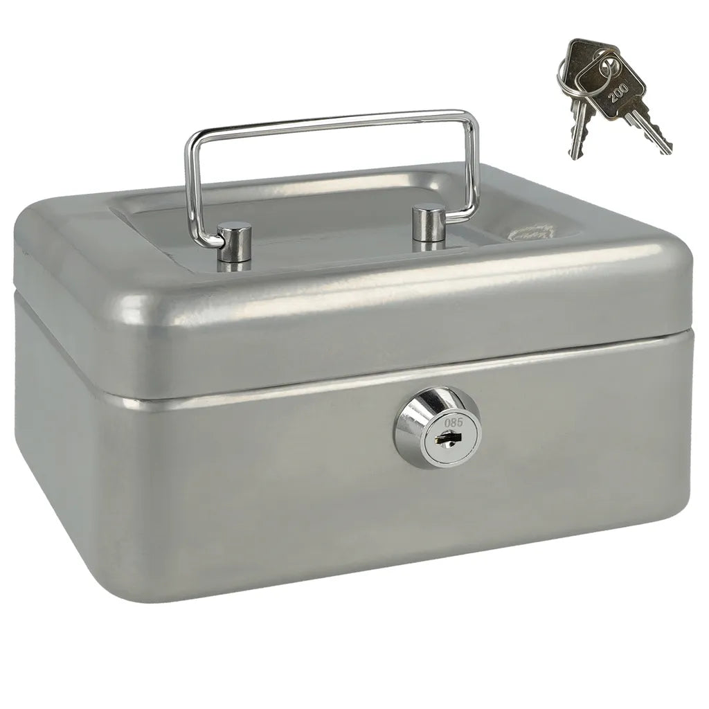 Westcott Cash Box Silver 79 x 152 x 120mm