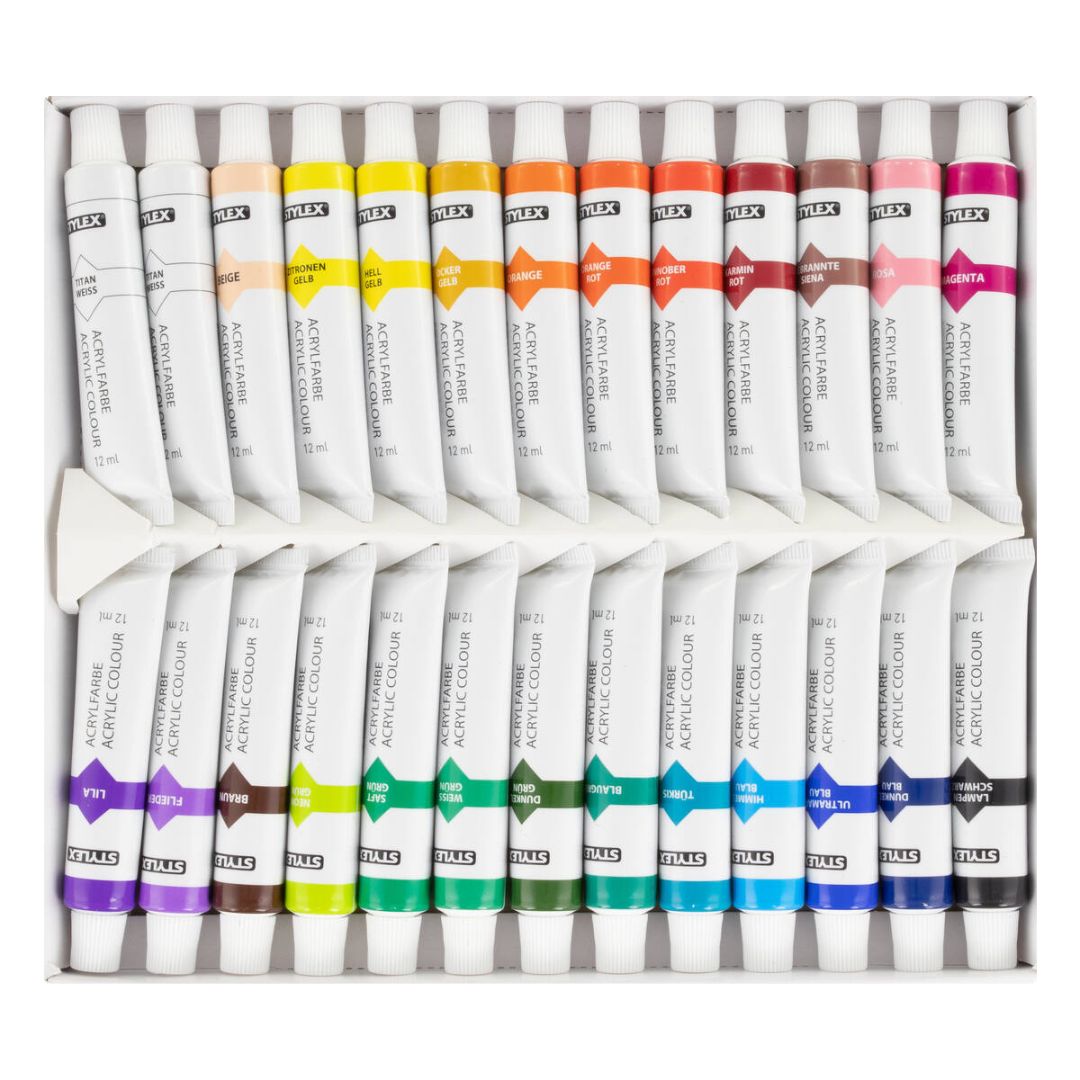 Stylex Acrylic Paint 12ml A Pack Of 26pcs