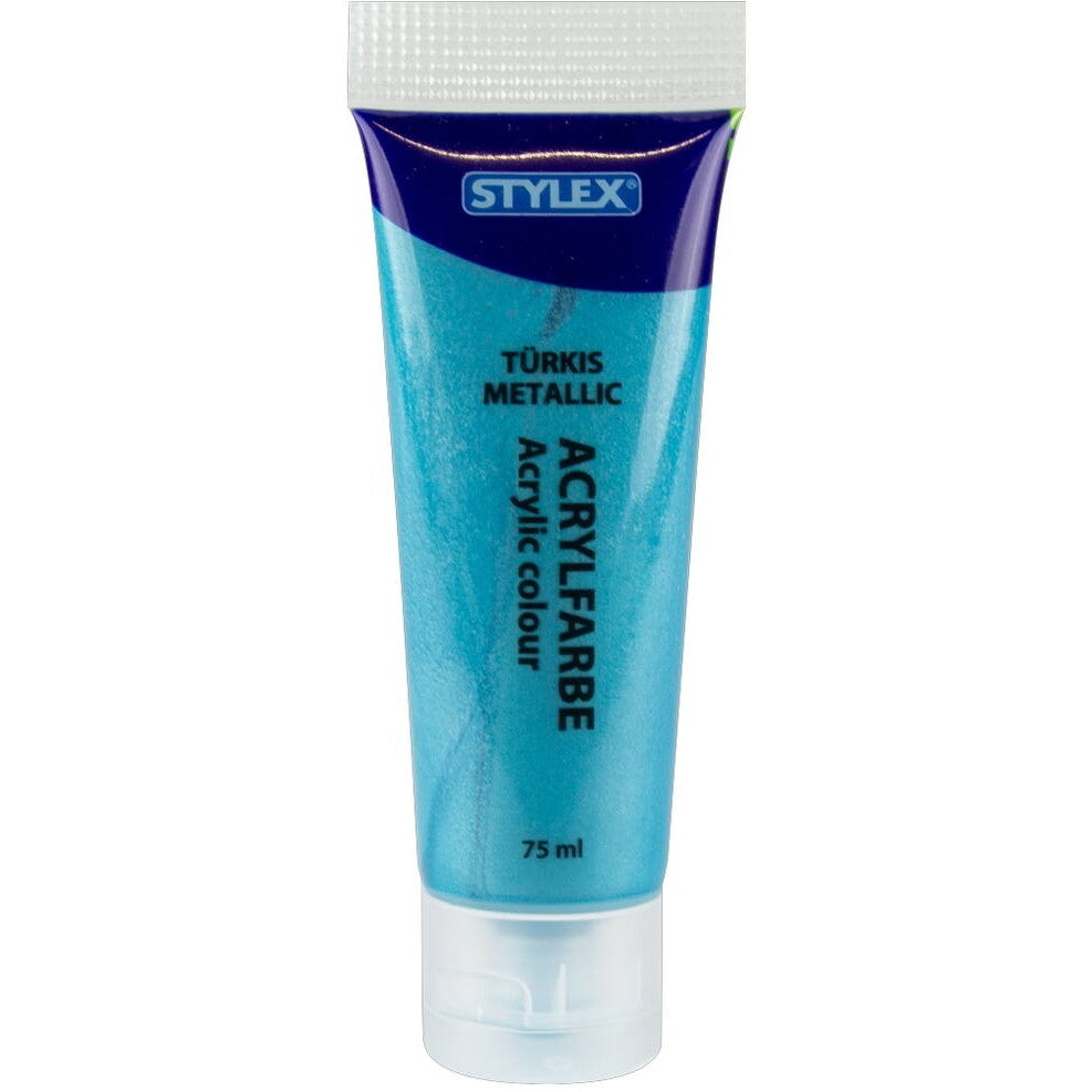 Stylex Acrylic Paint Metallic 75ml A Pack Of 6pcs