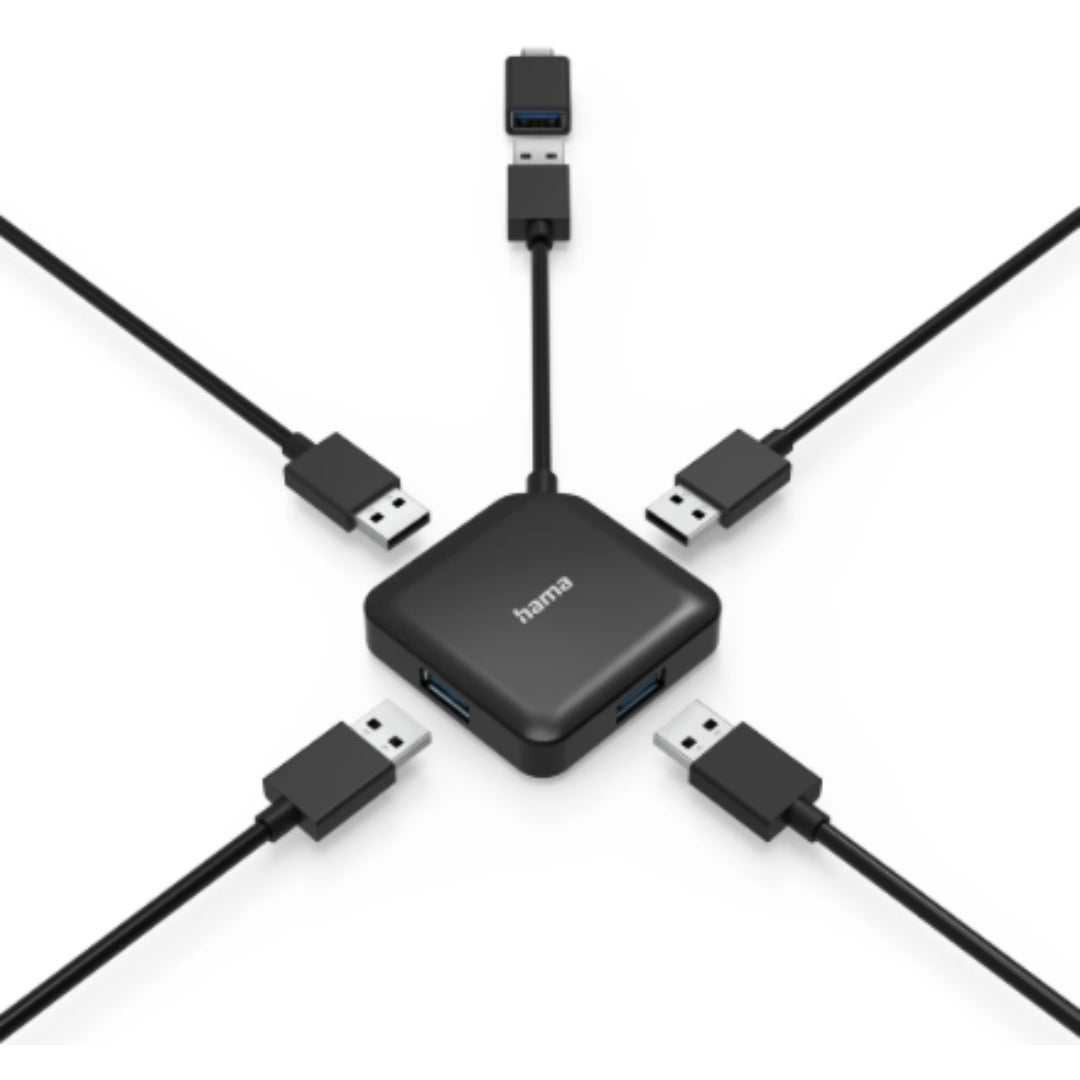 Hama - USB Hub 4 Ports - Black
