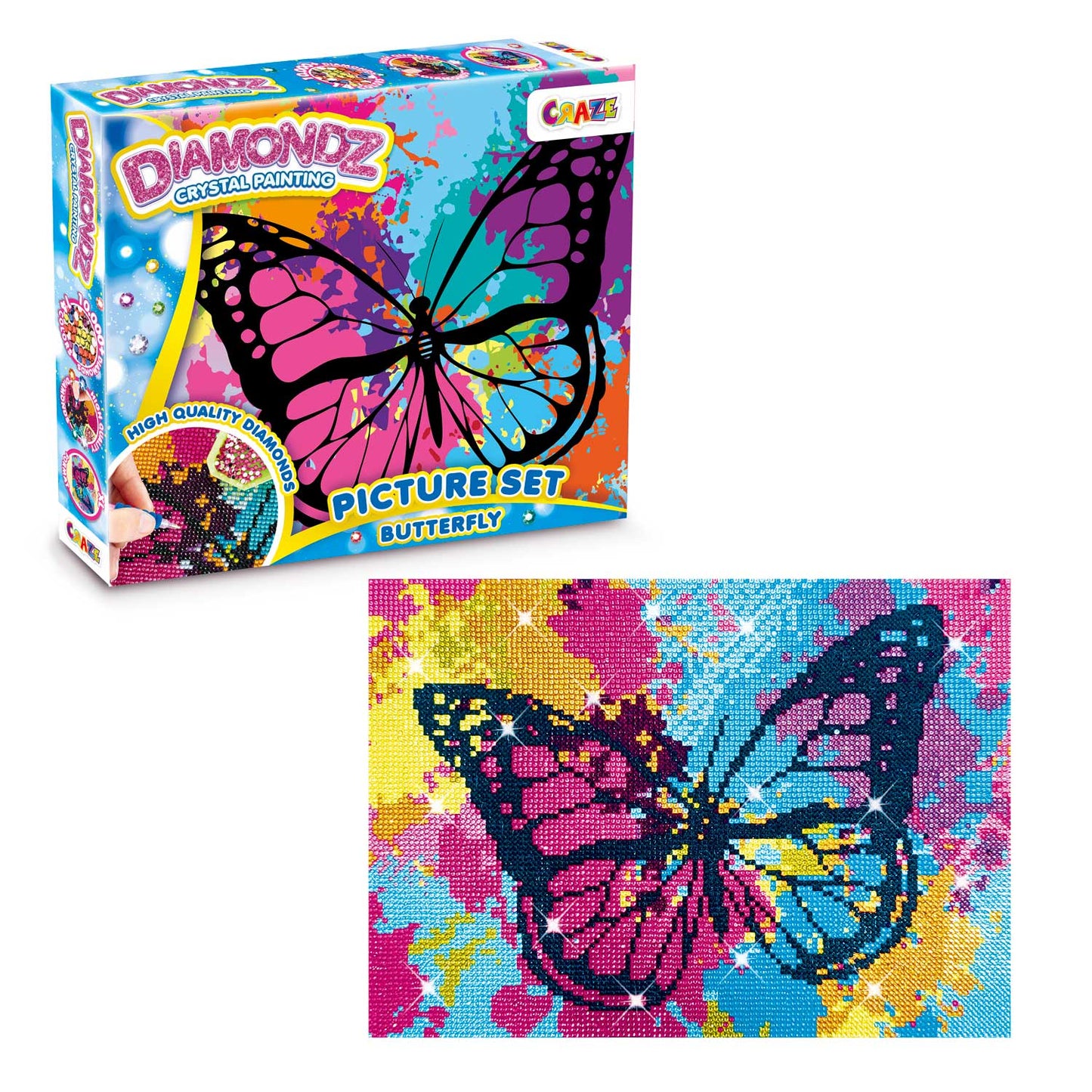 Craze Diamondz Crystal Painting Kit – Butterfly