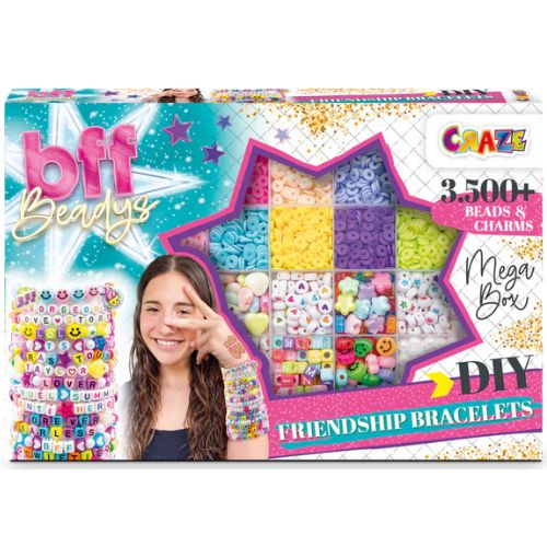 Craze Bff Beadys Mega Box A Pack Of 3500pcs Beads And Charms