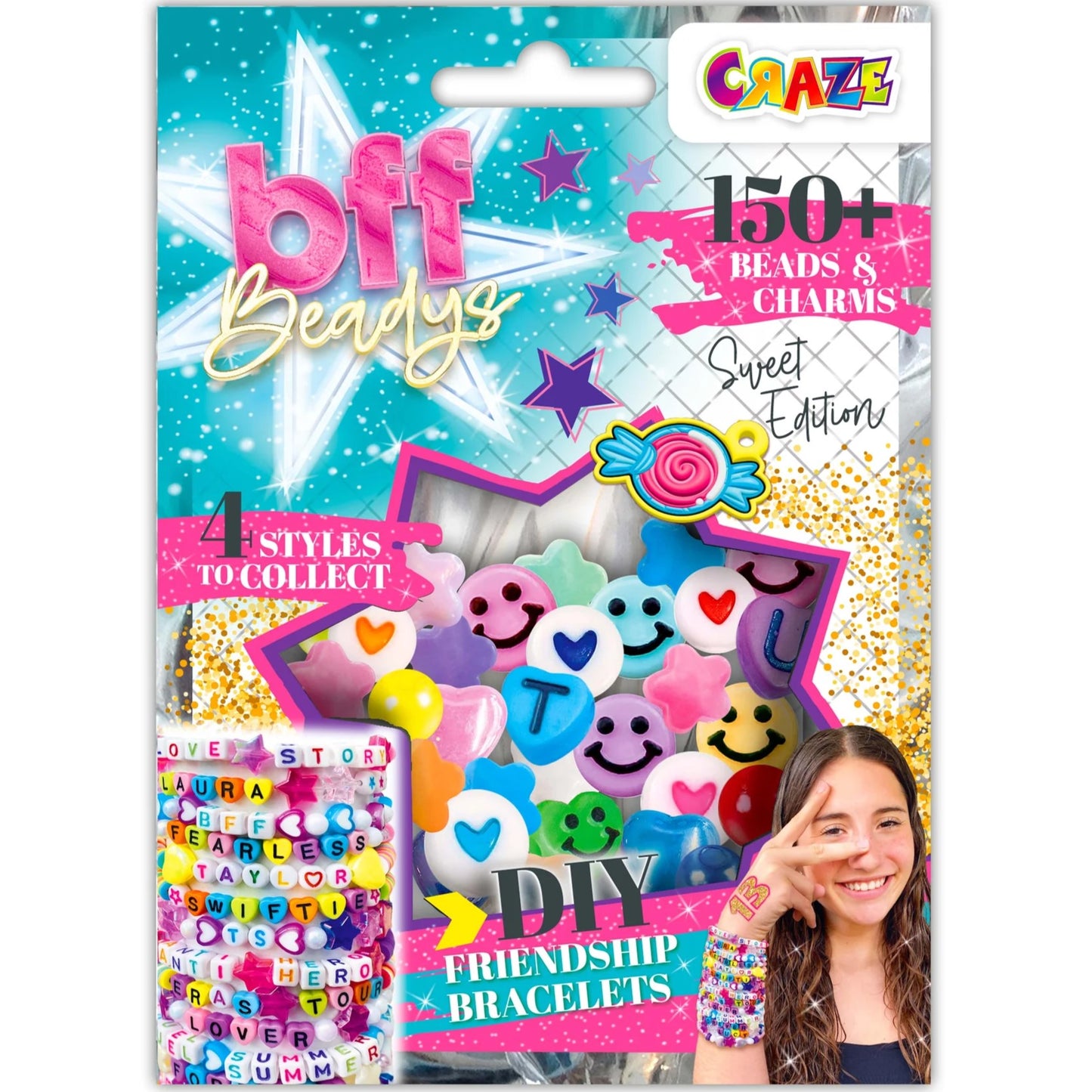 Craze BFF Beadys A Pack Of 150pcs x 1pc Assortment