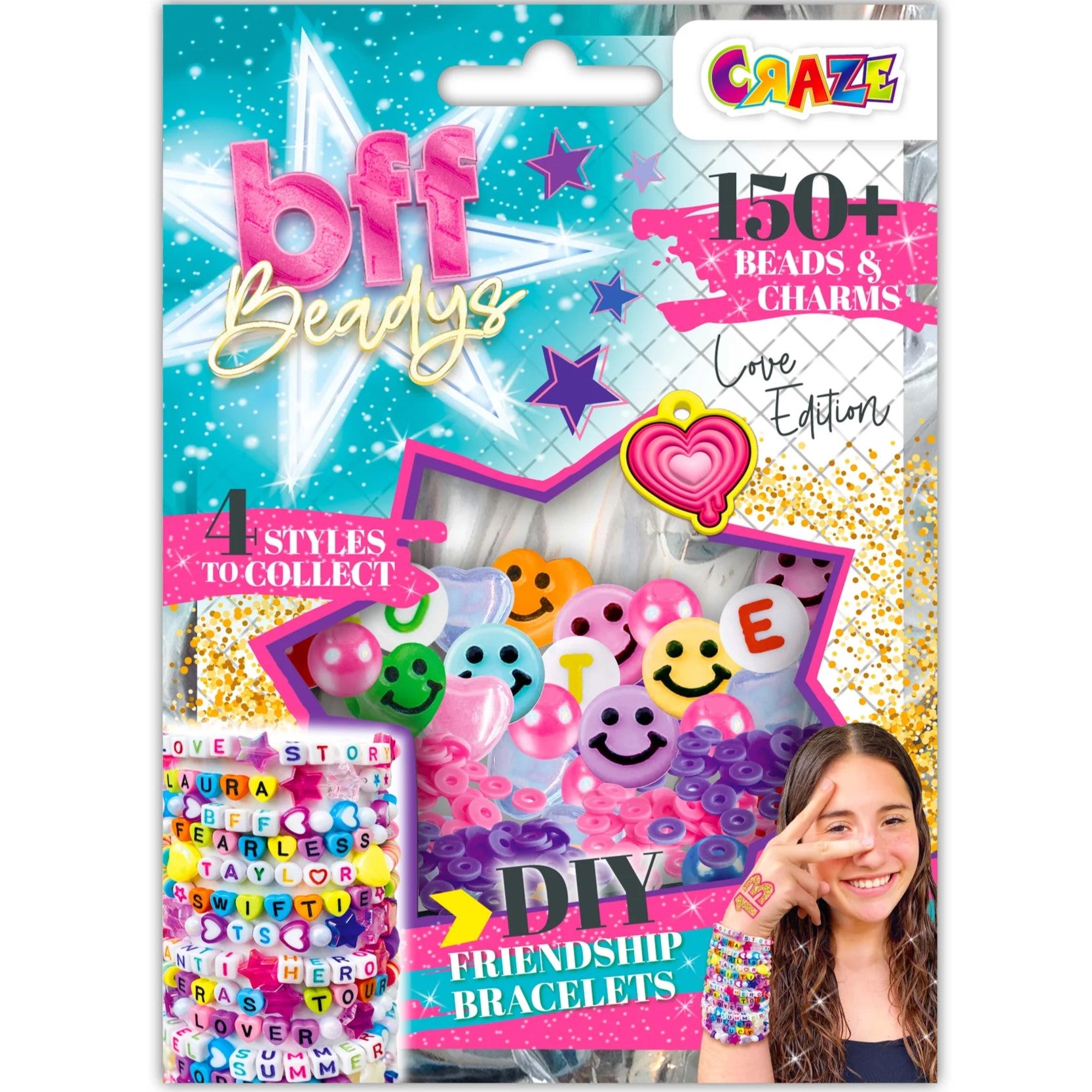 Craze BFF Beadys A Pack Of 150pcs x 1pc Assortment