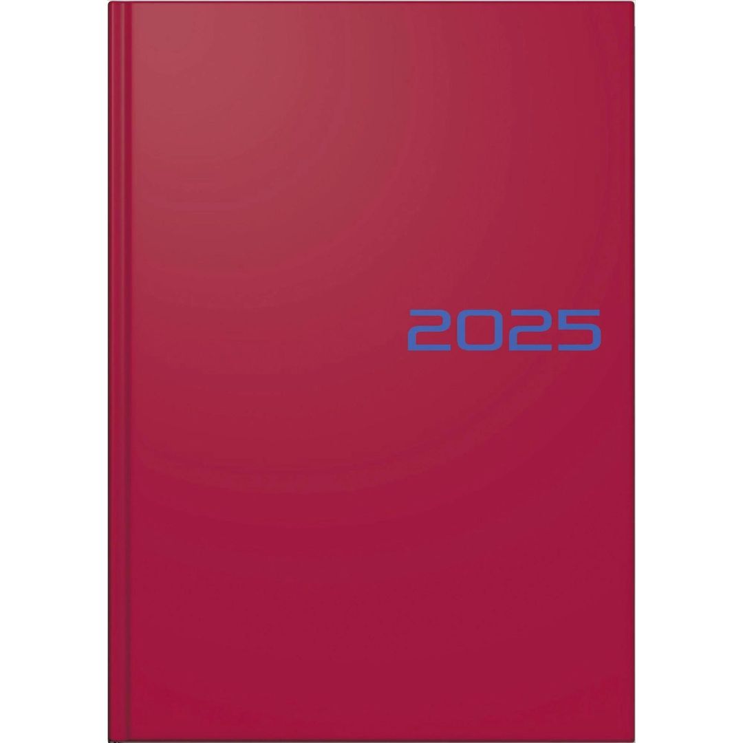 A5 Brunnen 2025 Desk Diary - Red