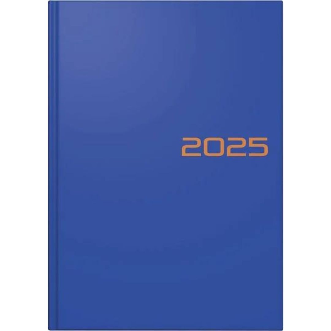 A5 Brunnen 2025 Desk Diary - Blue