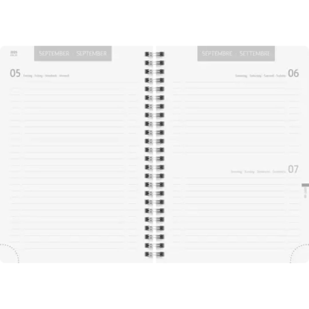 A5 Brunnen Scholastic Diary Day Per Page 2025/2026 - Black